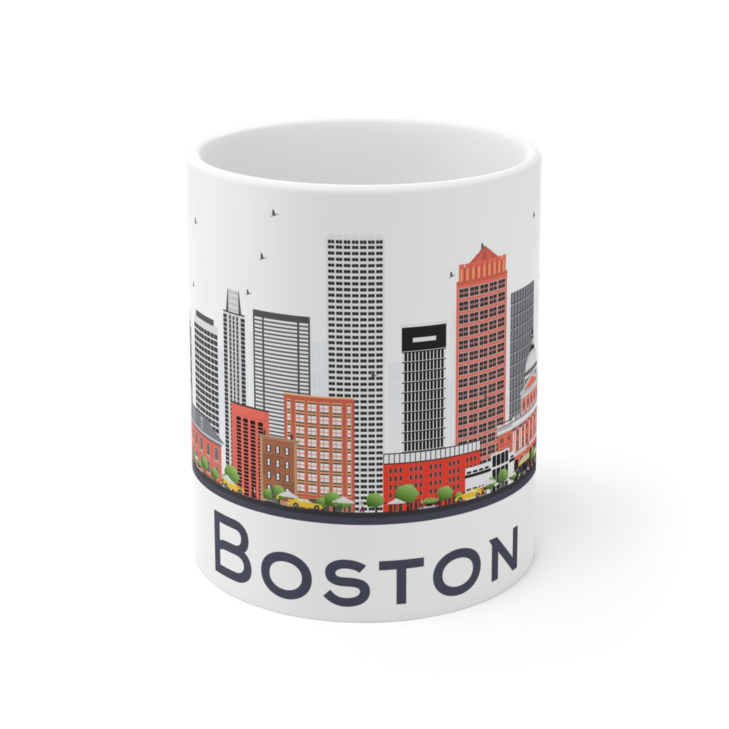 Boston Skyline Mug — 11oz Cityscape Coffee Cup