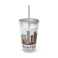 Boston Skyline Tumbler with Straw — 16oz Sunsplash Travel Cup