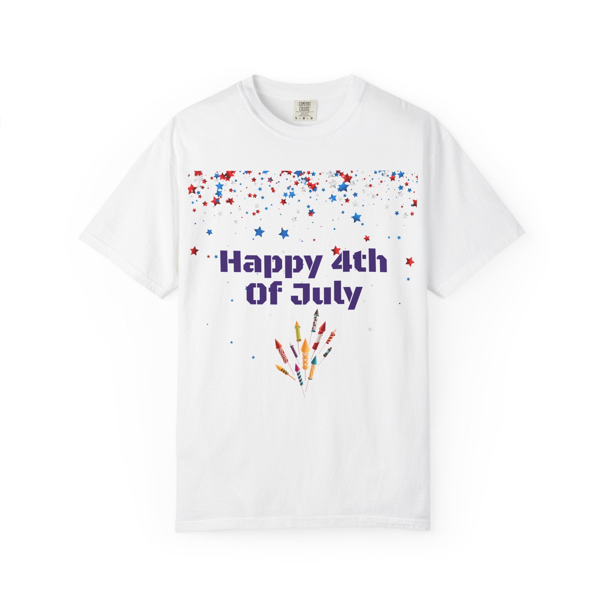 4th of July T-Shirt — "Happy 4th Of July" Fireworks Tee