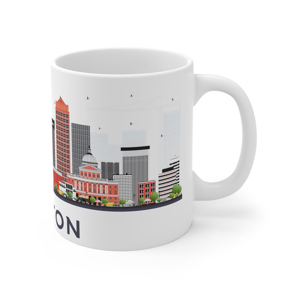 Boston Skyline Mug — 11oz Cityscape Coffee Cup