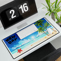 Beach Sunrise Desk Mat — "It's a New Day" Gaming & Office Mousepad