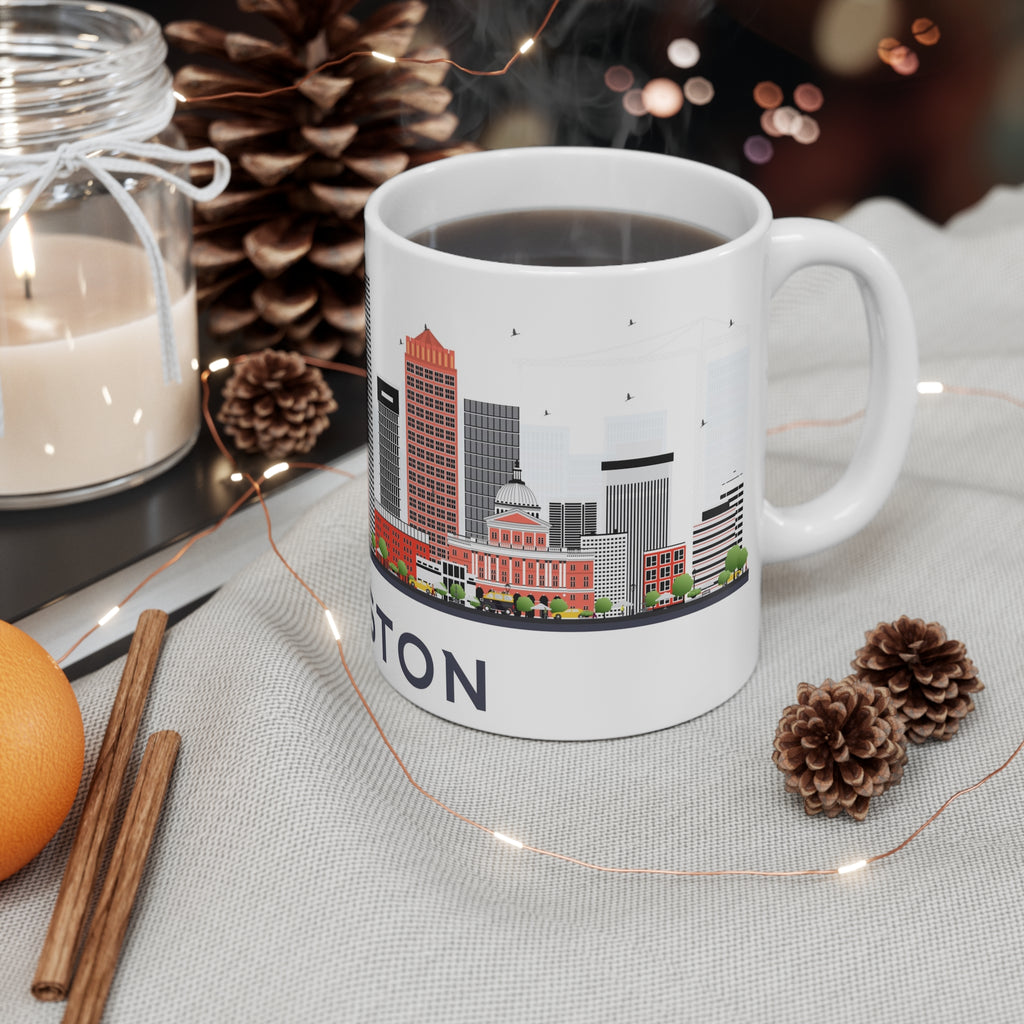 Boston Skyline Mug — 11oz Cityscape Coffee Cup