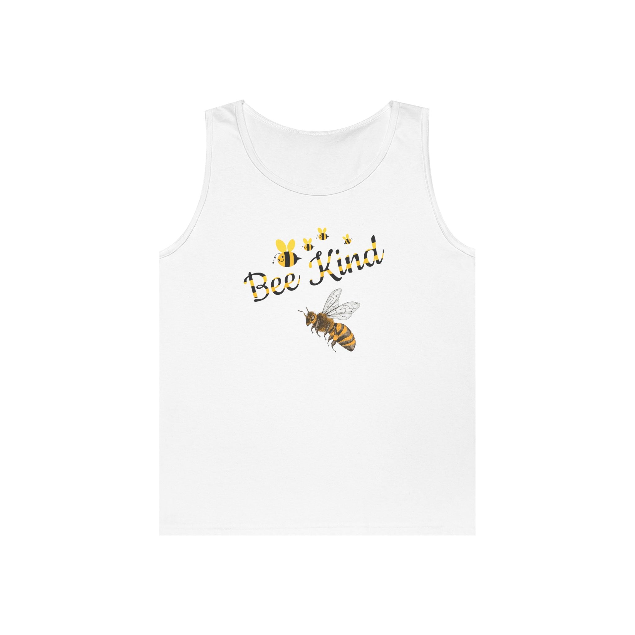 Bee Kind Tank Top — Floral Bee Graphic Summer Shirt
